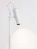 Klasyczna lampa stojąca podłogowa aluminiowa regulowana biała tuba minimalistyczna uniwersalna możliwość ściemniania TORVILA LE45625 Luces Exclusivas
